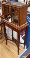 An Edwardian inlaid mahogany smokers cabinet L.52cm                                                                                    