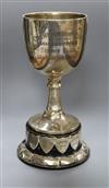 A George V silver presentation tennis trophy cup, S. Blanckensee & Sons Ltd, Chester, 1932, 4 oz.                                      