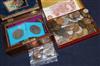 A collection of coins, including two George III crowns,                                                                                