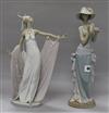 Two Lladro figures Tallest 37cm.                                                                                                       
