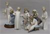 Six Lladro figures of children                                                                                                         