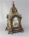 A Victorian ormolu and tortoiseshell mantel clock, 18.5in.                                                                             