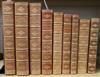 Nine vols of fine red Morocco bindings                                                                                                 