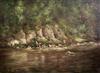 § William Ellis Barrington Browne (1908-1985) Otter hounds on the River Wye 18 x 24in.                                                 