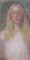 William Shackleton (1872-1933) Portraits of a girl, 12 x 6.25in. & 7.5 x 6in.                                                          