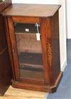 A Victorian walnut and marquetry music cabinet W.52cm                                                                                  