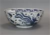 A Chinese blue and white bowl diameter 20.5cm                                                                                          