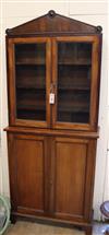 An early Victorian mahogany bookcase cupboard W.74cm                                                                                   