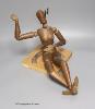 A late 19th century carved beech lay figure, on cast metal stand, height 38cm                                                                                                                                               