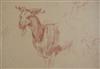 William Shackleton (1872-1933) Figure studies, 'early drawings', drapery and farm animals, Largest 22 x 15in. unframed.                
