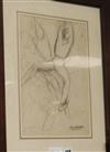 Dame Laura Knight, pencil, sketch of an acrobat, signed 36 x 25.5cm                                                                    