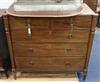 A Regency mahogany straight front chest, fitted two short and three long drawers W.113cm                                               