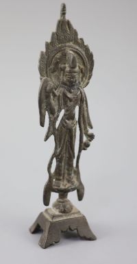 A Chinese bronze figure of a Bodhisattva, Tang style, 22.5cm high, neck repaired, Provenance - A. T. Arber-Cooke                       