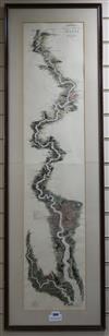 Tombleson's panoramic map of the Thames and Medway, 1970 re-print 116 x 25cm                                                           