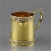 A George III silver gilt mug by Eames & Barnard,                                                                                       