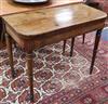 A Regency mahogany D-shaped card table W.88cm                                                                                          