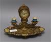 A French ormolu and champleve enamel desk stand height 22cm                                                                            