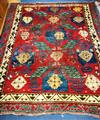 A Caucasian brick red ground rug 208 x 170cm                                                                                           