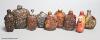 A collection of Chinese horn, tortoiseshell and coral etc. snuff bottles                                                                                                                                                    