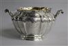 A Victorian engraved silver two handled sugar bowl, Walter Morrisse, London, 1846, 8.5 oz.                                             