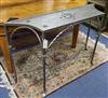 A metal console table W.117cm                                                                                                          