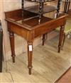 A Victorian mahogany side table, stamped Johnstone and Jeans, New Bond Street, London W.91cm                                           