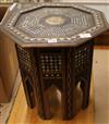 An octagonal Moorish table W.47cm                                                                                                      