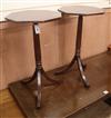 A pair of Regency design octagonal mahogany wine tables                                                                                