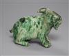 A Chinese jadeite figure of a goat width 10cm                                                                                          