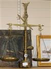 A set of brass balance scales height 61cm                                                                                              