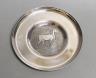 A modern Cypriat 830 white metal 6th century replica dish, by G. Stephanides, 15.6cm, 5oz.                                                                                                                                  