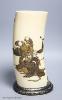 A Japanese Meiji period Shibayama ivory tusk vase, 28cm                                                                                                                                                                     