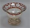 A Bohemian ruby overlaid cut glass bowl diameter 21cm                                                                                  