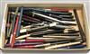 A large quantity of fountain pens and propelling pencils to include Mont Blanc, Mabie Todd, Onoto etc                                  