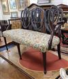 A Hepplewhite design triple chair back settee W.144cm                                                                                  