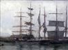 Henry Scott Tuke (1858-1929) Shipping in harbour 16 x 21.5in.                                                                          