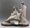 A Lladro porcelain group 'Springtime in Japan'                                                                                         