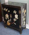 A pair of Chinese lacquer side cabinets W.59cm                                                                                         