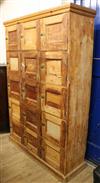 A 19th century pine cabinet locker W.125cm                                                                                             