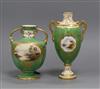 A Coalport vase and a Minton vase tallest 15.5cm                                                                                       