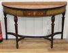 An Adam design painted demi-lune mahogany console table W.120cm                                                                        