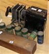 A magic lantern, lantern slides and six phonograph cylinders                                                                           