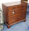 A George III chest with faux slide W.93cm                                                                                              