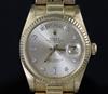 A gentleman's 1980's? 18ct gold Rolex Oyster Perpetual Day Date wristwatch, on 18ct gold Rolex bracelet with deployment clasp,         