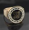 A George III gold and two colour enamel mourning ring, inscribed "Hester Lady Edmonstone Ob. 11 April 1796 at 65", size U/V.           