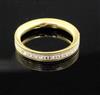 A George III 22ct gold ans white enamel mourning band                                                                                  