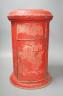 A painted metal country house post box 40cm                                                                                                                                                                                 
