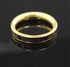 An early George III gild and black enamel mourning band                                                                                