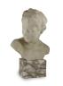 An Italian carved white marble bust of a faun, width 28cm height 41cm                                                                                                                                                       