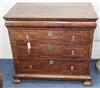 An 18th century walnut chest W.94cm                                                                                                    